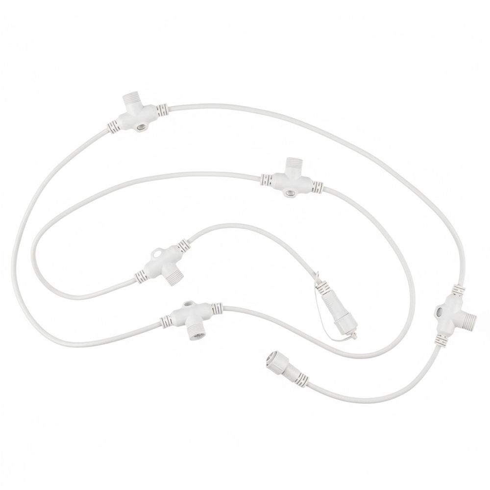 UCX-F90 T05-2M-WH Провод-шина для гирлянд серии F90PRO. 2м. 5 Т-коннекторов. шаг 50см. Статика-мерцание. IP67. Белый. TM Uniel