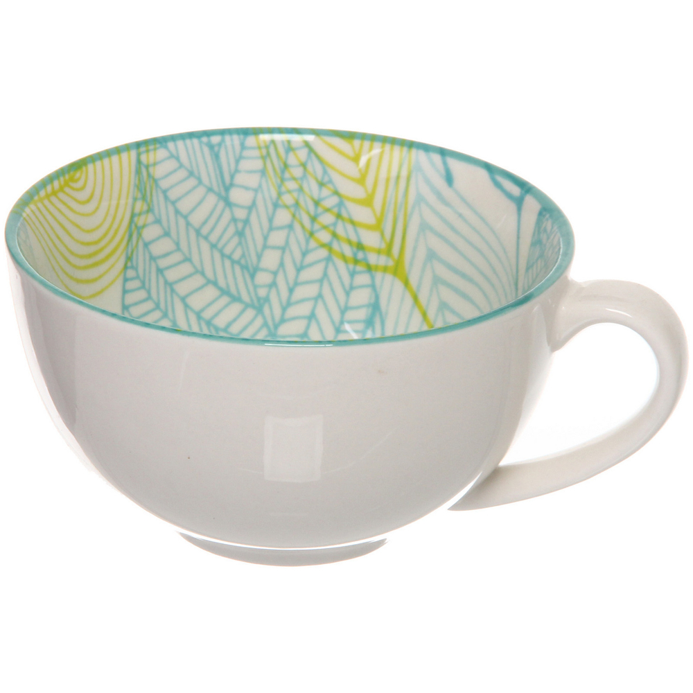 Чайная пара керамическая «Эдельвейс» (кружка 220мл+блюдце), желто-голубая