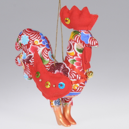 Ёлочная игрушка Петушок в сапогах