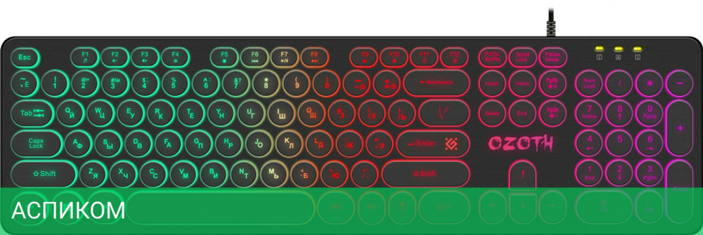 Клавиатура Defender Ozoth GK-106 черный (45106)