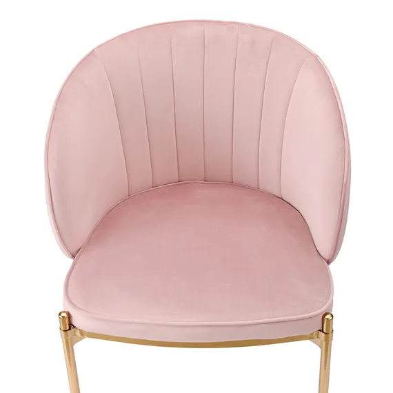 Стул Coral велюр пыльная роза с золотыми ножками
