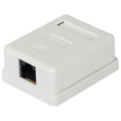 Компьютерная розетка ЭРА RJ-45 категория 5е неэкранированная 1-порт упаковка 1 шт. | Разъёмы, переходники, ТВ делители