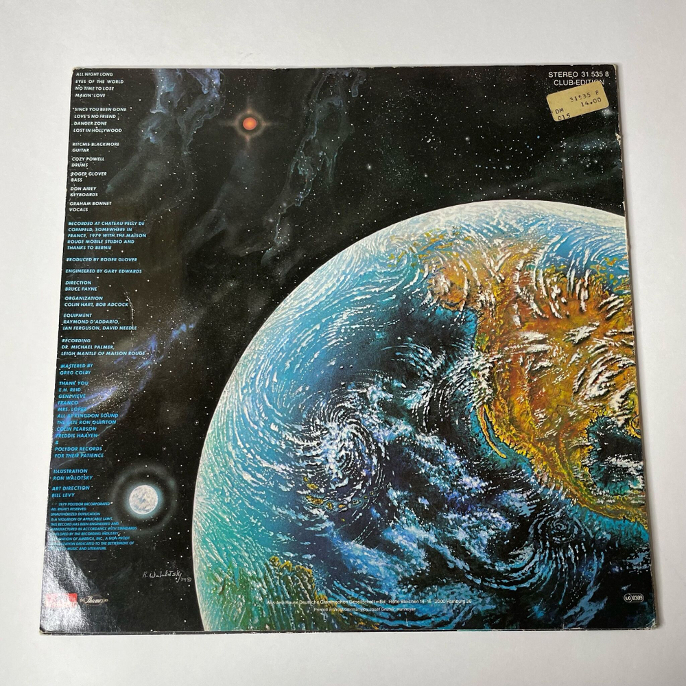 Винтажная виниловая пластинка LP Rainbow Down To Earth (Germany 1979)