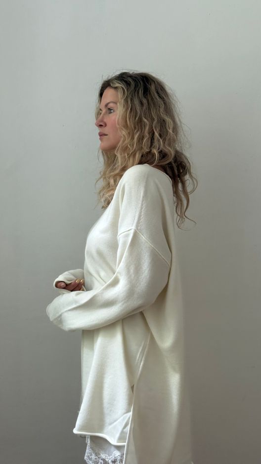 Трикотажная кофта оверсайз, молочная / Bohemian Lovers