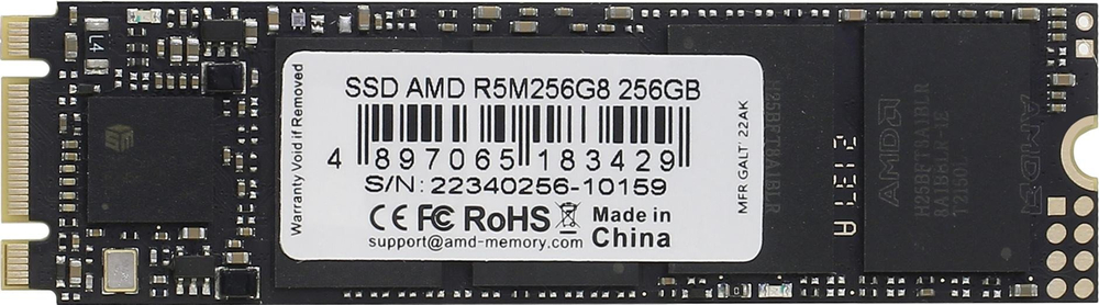 Твердотельный накопитель  256GB SSD AMD RADEON R5 M.2 2280 SATAIII R550MB/s W469MB/s R5M256G8