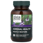 Gaia Herbs, Adrenal Health, ночное восстановление, 60 растительных капсул Phyto-Caps
