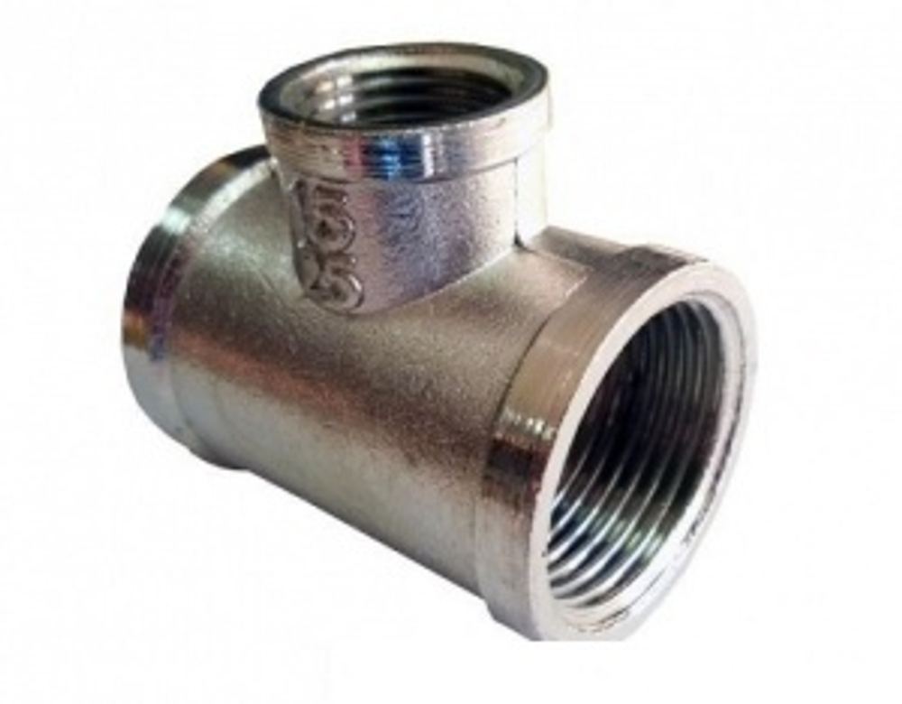 Тройник лат. ВВВ 1"-1/2"-1" Никель