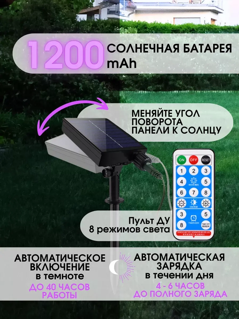 Уличная гирлянда роса на солнечной батарее 22м