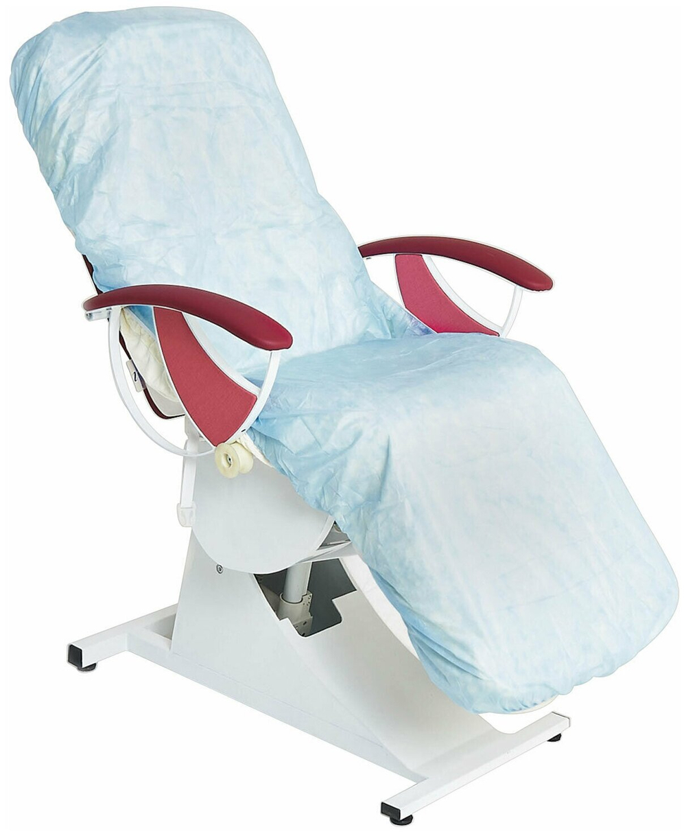 Одноразовый чехол на кушетку на резинке (голубой). Размер: 200*90 см. Количество: 10 шт./уп.