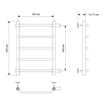 Полотенцесушитель MIXLINE MIRA  60х40х50 (1'' НР, 5 перекладин, боковое подкл) водяной