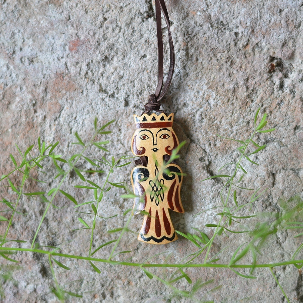 Подвеска-оберег СИРИН расписная