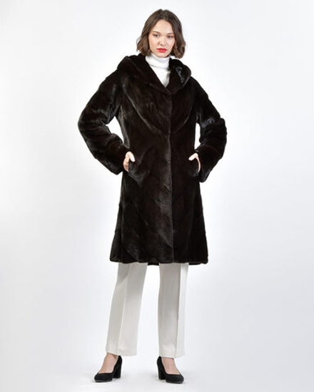 Шуба из меха норки