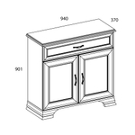 Тумба 2D1S, TIFFANY, цвет вудлайн кремовый