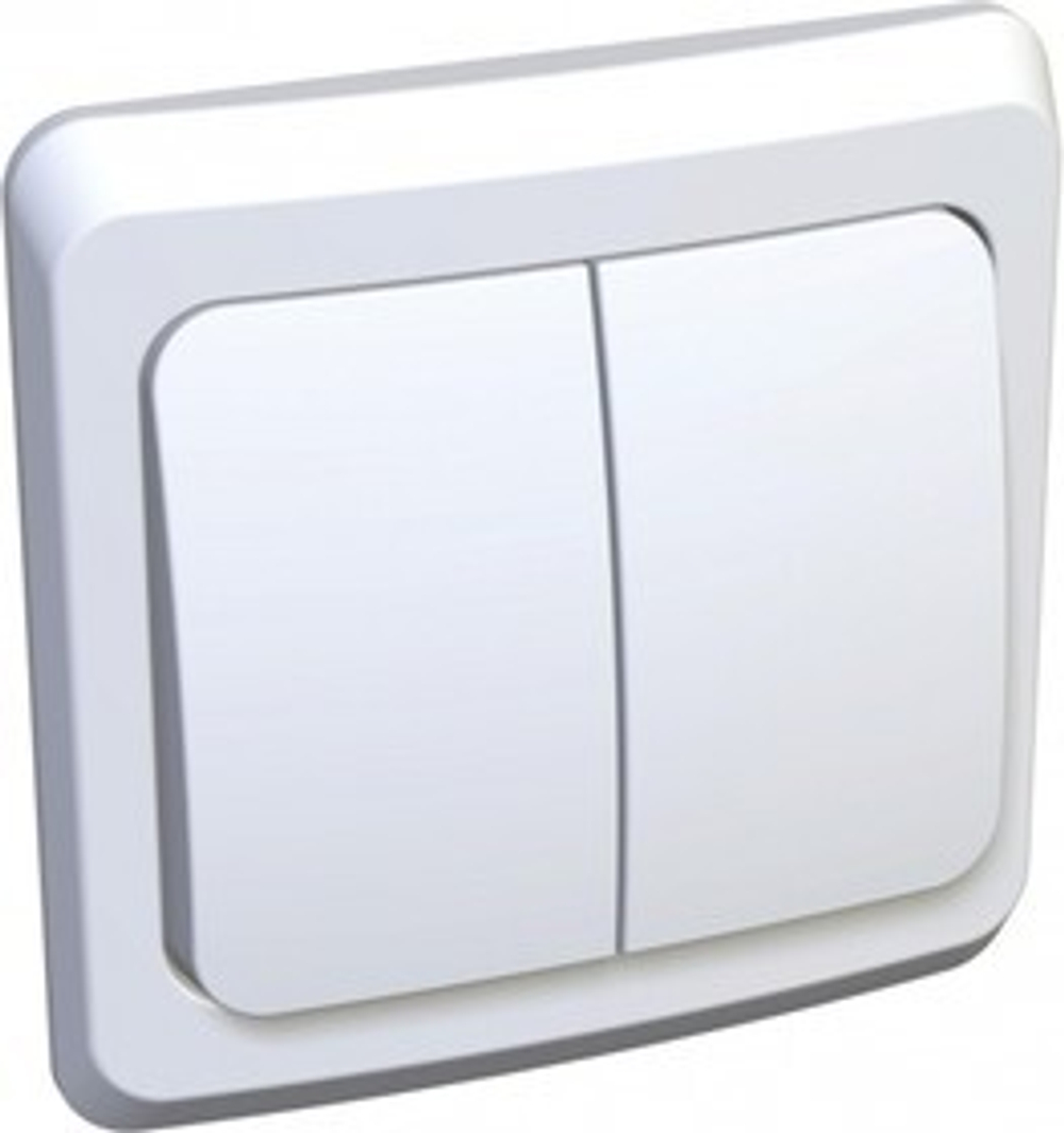 Выключатель 2-кл. СП 10А IP20 бел.