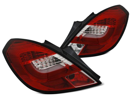 Задние фонари для Opel Corsa D 3D (06-14) LED Red Crystal