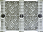 Паллет 800x600х150 сплошной, на 3-х полозьях, арт. TR 680 черный, код: 07877