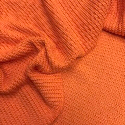 Вязаный трикотаж Хлопок Оранжевый