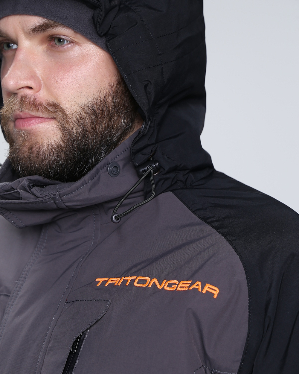 Костюм "PRO ANGLER" -15 (Таслан, Серо-Чёрный) TRITON