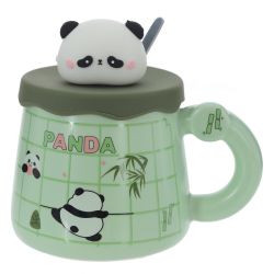 GAEM Кружка с крышкой и ложкой, 420 мл, L14 W10 H12,5 см