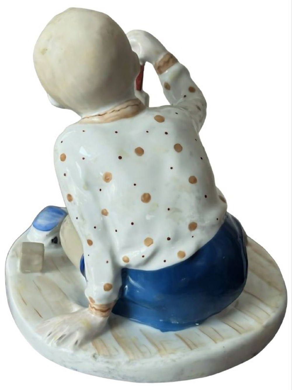 Фарфоровая статуэтка "Мальчик с Кубиками" ЛФЗ