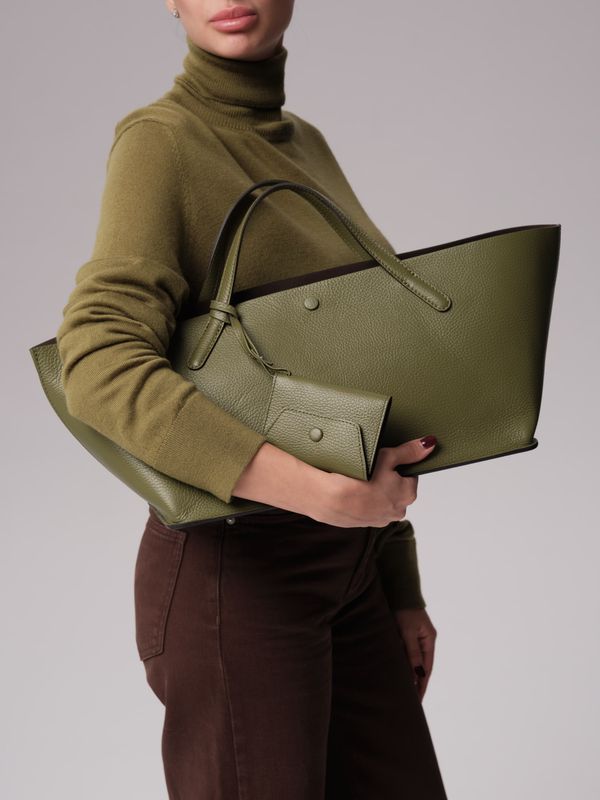 Женская кожаная сумка Dari DBR 31136 зеленая водоросль