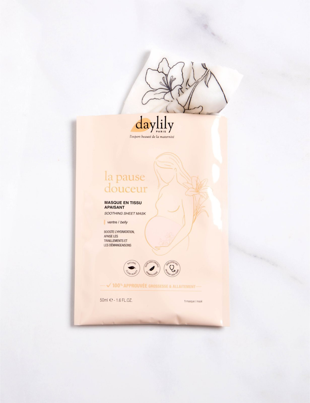 Daylily Mask In Sooting Fabric - тканевая маска для беременных /   50  ml  / GTIN 3770005336271