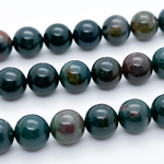 Гелиотроп бусины, диаметр 10,1-10,4 мм, цена за 9 шт (1/4 нити)