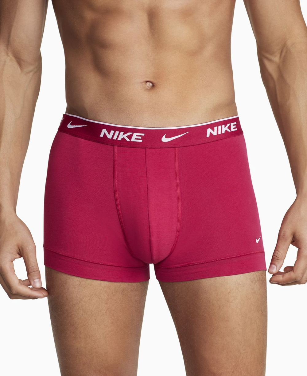 Мужские боксеры спортивные Nike Everyday Cotton Stretch Trunk 2P - mystic hibiscus/obsidian