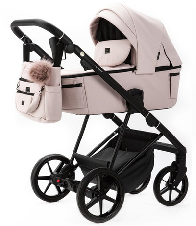 Детская коляска Adamex Vasco Deluxe 2 в 1 V-SA15 (СВ.РОЗОВАЯ КОЖА)