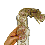 Кружево тонкое на сетке цветное ш-8см Франция. (хлопок/шелк). 1 м