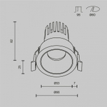 Встраиваемый светильник Maytoni Technical Dip DL123-10W-2.7K-B