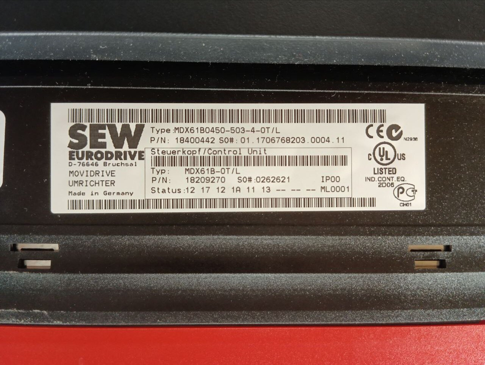 SEW Eurodrive MDX61B0450-503-4-0T/L+MDX61B-0T/L+MDX60A0450-503-4-00-L с хранения