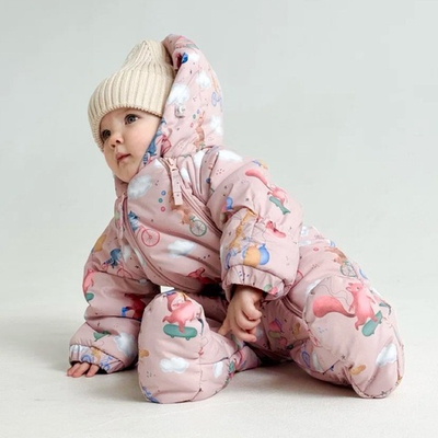 Демисезонный комбинезон Tot (лесные зверята пудра)