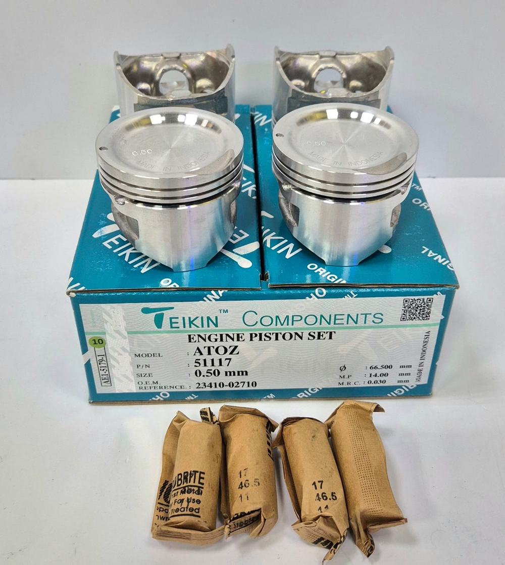 Поршни HYUNDAI G4HE 1.0 12V  +0.50 Teikin с кольцами TP