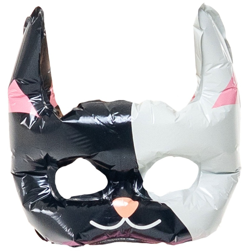 Шар Фольгированный Маска Котик (Черный)