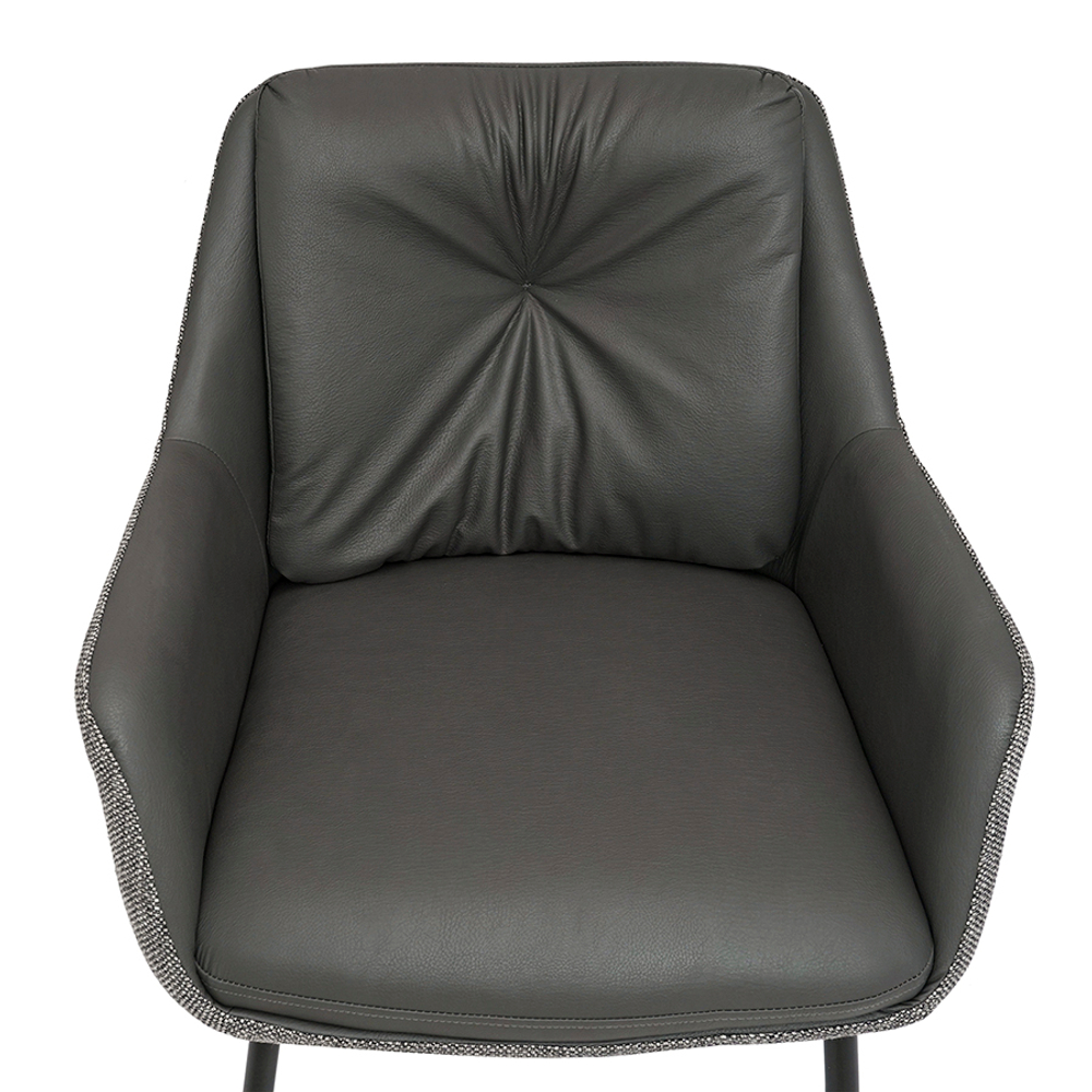 Стул Bergenson Bjorn Allar, экокожа, рогожка, серый