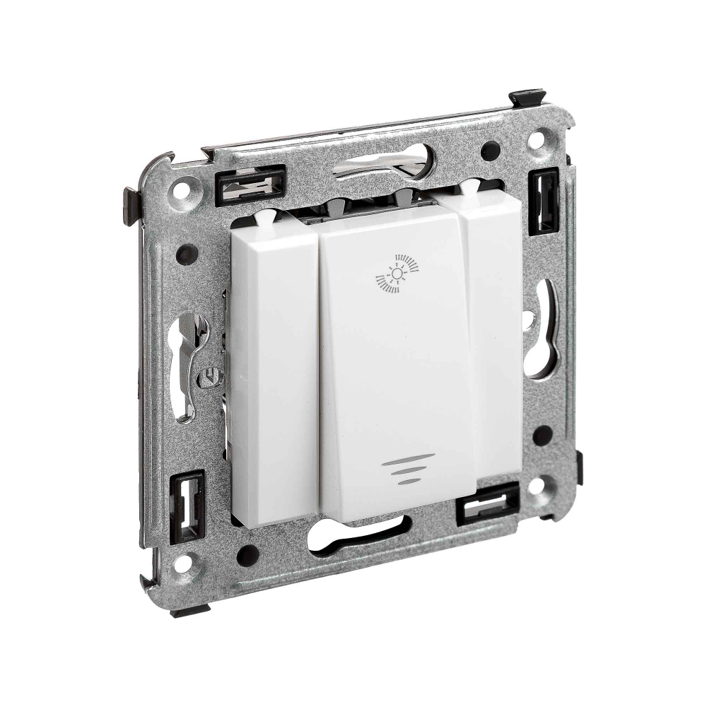 Диммер кнопочный в стену для LED ламп, "Avanti", "Белое облако"