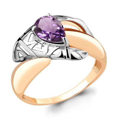 6591904 Кольцо из Золота с аметистом из коллекции "Помпеи"