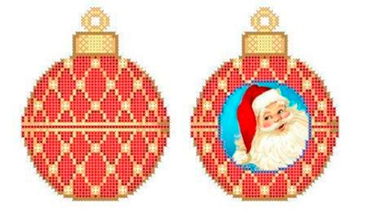 Г-435 НГ игрушка красный шар. Дед Мороз