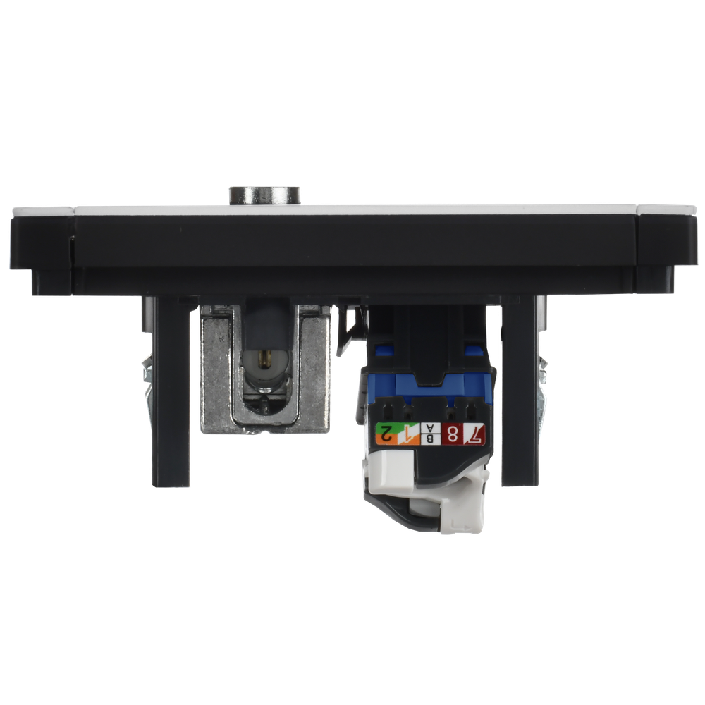 FORTE&PIANO Розетка двойная TV+RJ45 кат.6 FP237M металл белый IEK