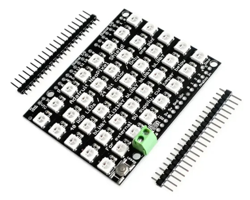 Светодиодная матрица 5x8 из WS2812 5050 шилд для UNO