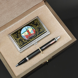 Набор "Москва" №1 визитница персональная, ручка