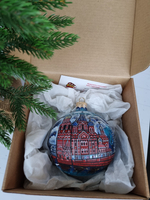 Шар стеклянный "Спас на крови",  ручная роспись