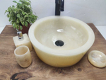 Раковина из оникса Drum Yellow Small DO-61069 40*40*15