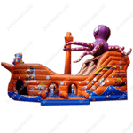 Коммерческий надувной батут "Корабль с осьминогом" 10*5*7 м