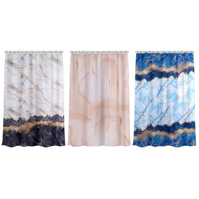 Штора для ванной 180*200см "Эквилиб" с кольцами