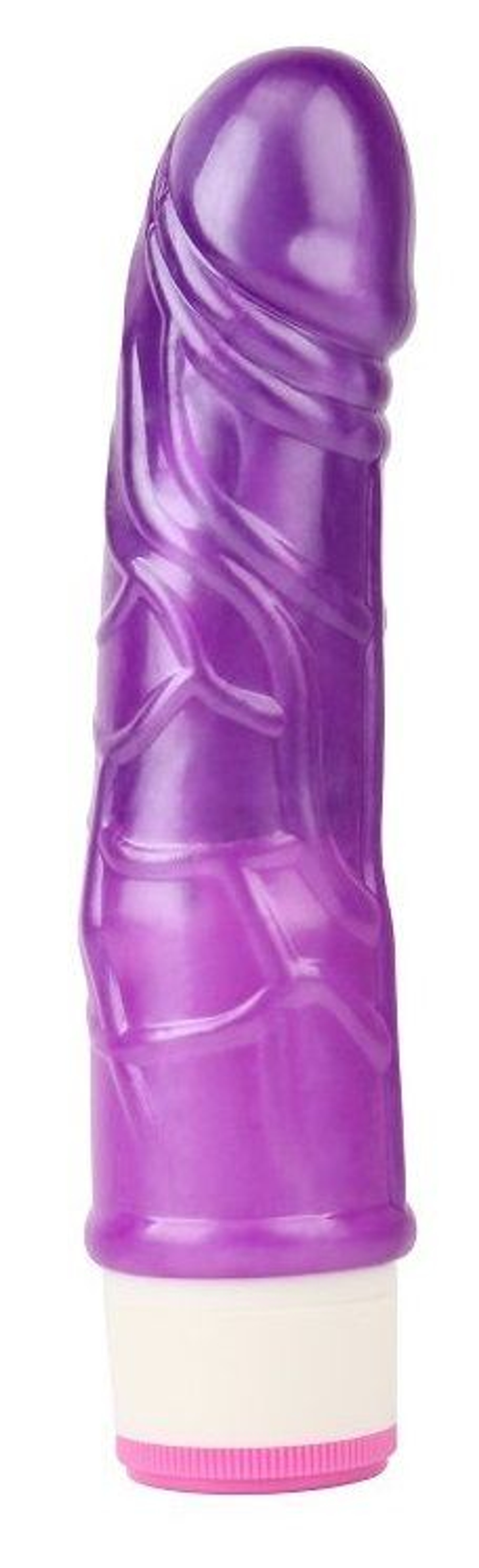 Фиолетовый вибратор-реалистик Stud Rod - 17,5 см. (Цвет: фиолетовый)