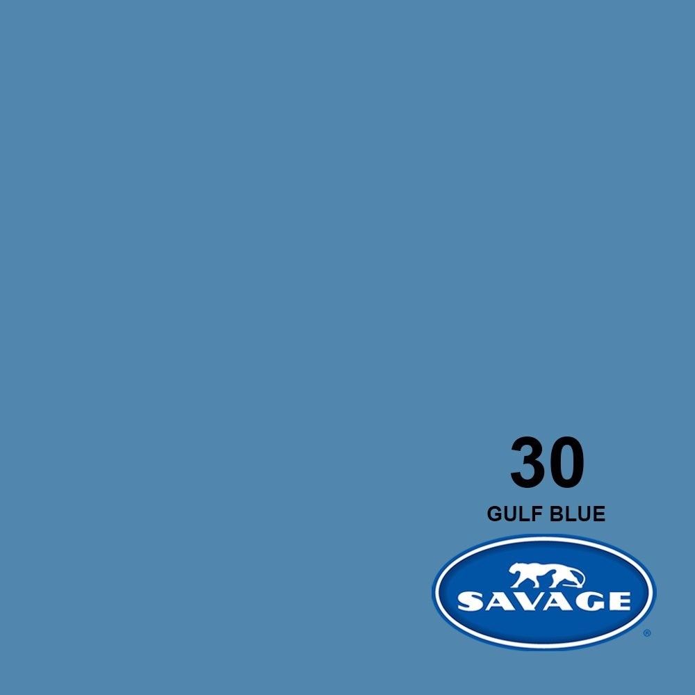 Фон бумажный Savage SA 30-12 Gulf Blue 2.72 x 11м голубой залив