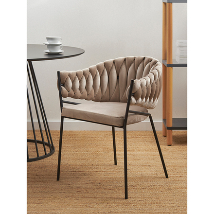 Кресло Bergenson Bjorn Lind, велюр, бежевое