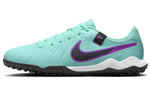 Nike Tiempo Legend 10 lace-up TF (glue broken nails) non-slip wear-resistant football shoes for men and women the same style green purple